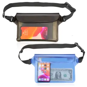 IP68 Touchable Scree Waterproof Pouch Bag with Adjustable Waist Strap Belt Waterproof Waist Bag Dry Bag for Beach Swimming