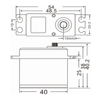 JX DC5821LV 21.8KG 6.0V Servo numérique entièrement étanche IP67 en métal et plastique de haute qualité pour voiture RC, bateau, drone, robot, avion RC, pièce de jouet