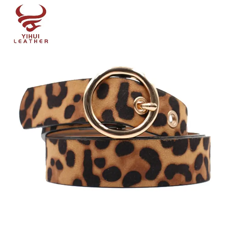 Thắt Lưng Tông Đơ Thắt Lưng 2021 Phụ Nữ Da Quyến Rũ Dây Đeo Phẳng PU Vàng Da Lady Leopard Belt