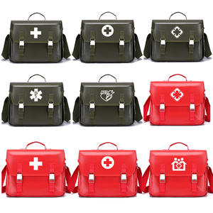 Bolsa Médica Portátil de Moda, Color Verde Oscuro y Rojo, Material Oxford, Correa Cruzada, Resistente al Agua, para Atención Médica Ambulatoria y Prevención de Epidemias - Product Image 5