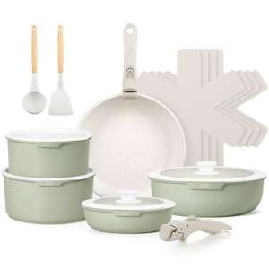 Utensilios de cocina personalizados <span class=keywords><strong>Carote</strong></span>, <span class=keywords><strong>sartenes</strong></span>, ollas con mango desmontable, juego de cocina RV, cocina antiadherente, juegos de utensilios de cocina extraíbles - Product Image 1