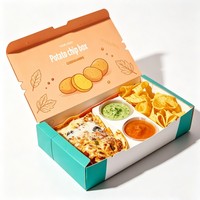 Boîte de Frites à Emporter en Gros avec Emballage Personnalisé pour Aliments Cuisinés, Boîte à Chips de Pommes de Terre, Boîte à Snacks de Haute Qualité