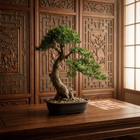 Bonsaï artificiel de pin de qualité supérieure, plante de bonsaï réaliste avec pot pour la décoration intérieure, la maison et le bureau