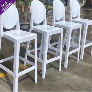 Good Quality Wedding Event Banquet Party <b>White</b> Resin Furniture Modern Luxury Outdoor Bar Stools - Product Image 2