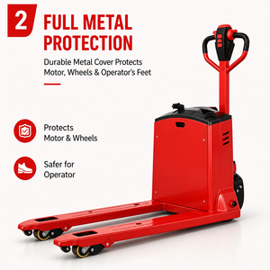 2.0 Ton Battery Powered Walkie Electric Pallet Truck PU Wheels for Warehouse <b>Material</b> <b>Handling</b> - Product Image 6