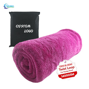 <span class=keywords><strong>Serviette</strong></span> de séchage de voiture en microfibre de polyester pelucheuse anti-rayures 1400 g/m² – Rouleau de serviettes magiques pour lavage de voiture en gros Tocleansupply - Product Image 1
