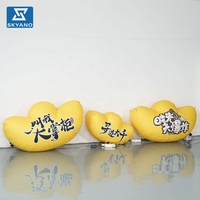 Décoration publicitaire géante gonflable en forme de lingot d'or Yuanbao pour festival