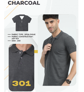 เสื้อยืดผ้าปิเก้เนื้อเบา สำหรับผู้ชาย 240 GSM ผ้าฝ้ายพรีเมียมเนื้อนุ่ม สวมใส่สบายทุกวัน - Product Image 5