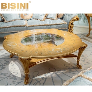 Latest Customized French Baroque Style Royal Palace Villa Wooden Carved Pink Sofa Home Room Rosy Sofa Set and Round <strong>Coffee</strong> <strong>Table</strong> - Product Image 5