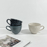Tasse en céramique japonaise rétro de haute qualité, tasse à café, tasse à lait d'avoine pour petit déjeuner, tasse en céramique