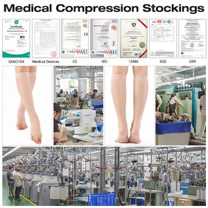 <span class=keywords><strong>Medias</strong></span> de <span class=keywords><strong>Compresión</strong></span> Compports de Diseño con Punta Abierta, 20 Denier, para Mujer, Hasta la Rodilla, 15-20 MMHG, Transparentes - Product Image 6