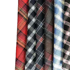 Hot bán Trung Quốc Nhà cung cấp Thặng Dư số lượng cuộn TC dệt kiểm tra sợi nhuộm kiểm tra vải cho áo sơ mi/polyester và bông/đồng bằng