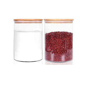Vente en gros 2L grand bocal de stockage des aliments en verre borosilicaté 3000ml boîte de farine en verre hermétique couvercles en bambou pour coin cuisine - Product Image 3