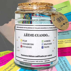 Cadeau d'affaires 1 Set Verre Espanol Espagnol Espagne Émotions et Sentiments <span class=keywords><strong>Jésus</strong></span> Bible Versets Pot en Espagnol - Product Image 1