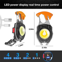 Mini lampe torche LED magnétique avec sifflet, design portable en aluminium, 7 modes d'éclairage, indice de protection IP55, comprend un ouvre-bouteille