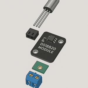 Módulo de sensor de temperatura digital personalizable con salida UART TTL ± 0,5 °C de precisión basada en termistor DS18B20 <span class=keywords><strong>NTC</strong></span> - Product Image 3