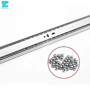 Rieles de cajón personalizables de extensión total de 3 pliegues con rodamientos de bolas, cierre suave y apertura por presión - Product Image 2