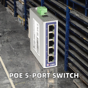 Switch industriel PoE+ Gigabit 4 ports avec 1 port Uplink, 30W par port - Product Image 1