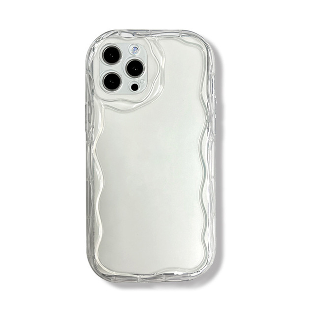 TPU Transparent Phone Case for iPhone 17 Promax Cream Pattern 16 Anti Drop XS Precision Hole 14Plus Protective Cover