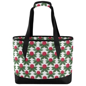 Sac isotherme à bandoulière pour le déjeuner, motif floral tropical hawaïen, en polyester durable, sac fourre-tout isotherme pour le déjeuner - Product Image 1
