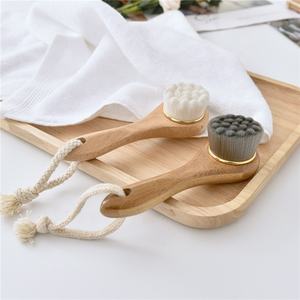 <span class=keywords><strong>Brosse</strong></span> en bois en bambou écologique, 1 pièce, <span class=keywords><strong>brosse</strong></span> de nettoyage du <span class=keywords><strong>visage</strong></span>, tête noire, nettoyage en profondeur - Product Image 1