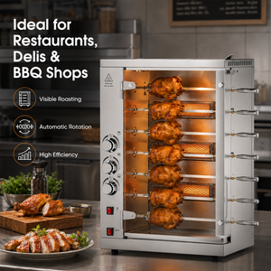 <span class=keywords><strong>Horno</strong></span> Asador Comercial a Gas de 3/5/7 Asas de Acero Inoxidable, Asador Automático Giratorio para Pollo, Barbacoa COOKAID 800W Multivoltaje - Product Image 6