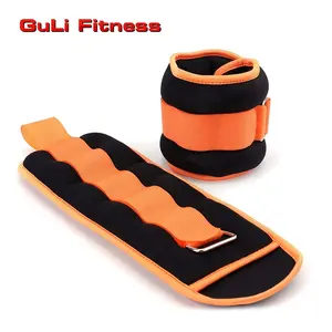 Guli Fitness High Quality Adjustable Composite Diving Fabric Ankle/Wirst Weights Filling Iron Running Sport Exercise For Women