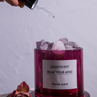 Au détail Essentiel Huile Parfum En Verre De Couleur Claire Cristal Diffuseur Aromathérapie Pierres Ensemble