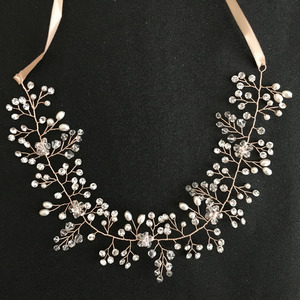 SLBRIDAL Accessori per Capelli da Sposa Fatti a Mano, Vendita Calda, Classici con Cristalli e Perle, Fascia per Capelli, Copricapo Nuziale - Product Image 3