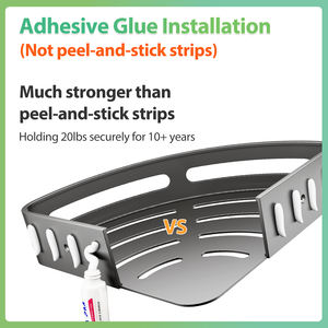 Étagère d'<span class=keywords><strong>angle</strong></span> triangulaire pour <span class=keywords><strong>salle</strong></span> <span class=keywords><strong>de</strong></span> <span class=keywords><strong>bain</strong></span> avec crochets adhésifs, étagère <span class=keywords><strong>de</strong></span> rangement murale, panier pour <span class=keywords><strong>salle</strong></span> <span class=keywords><strong>de</strong></span> <span class=keywords><strong>bain</strong></span>, cuisine - Product Image 3