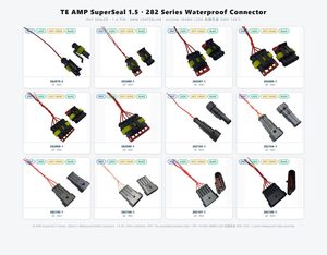 4-Pin TE Connectivity 1-1718806-1 PVC Wasserdichter Elektronischer Automobil-Kabelbaum UL11028 22AWG 600V Anpassbare Länge - Product Image 2
