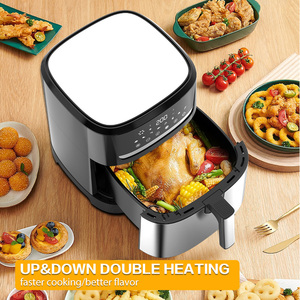 Oem 10L thông minh thép không gỉ điện nồi chiên không khí 10-in-1 cho home & RV sử dụng kỹ thuật số LCD hiển thị với ngôn ngữ pháp hình vuông - Product Image 5