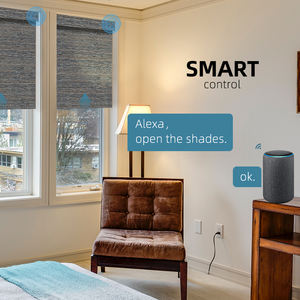 Deyi الذكية الطبيعي بمحركات الكتان الجوت المنسوجة الغابة ستائر رومانية الذكية ظلال لأتمتة المنزل - Product Image 3