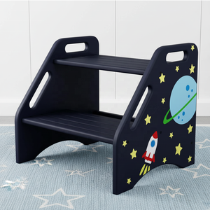 Bangku tangga anak terlaris bangku langkah kayu bambu sehat bangku langkah aman dengan alur antiselip cocok untuk kamar mandi/dapur - Product Image 4