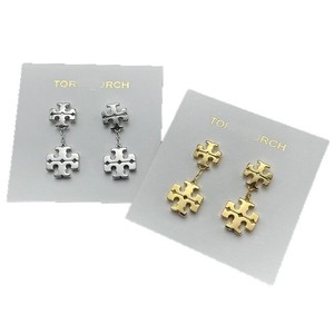 Châu Âu và Mỹ đơn giản và thời trang 18K mạ vàng đôi t Logo Bông tai thư Logo dangle Bông tai - Product Image 5