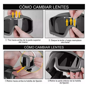 Deportes al aire libre Conducción Motocicletas Bicicletas Gafas tácticas <span class=keywords><strong>Lentes</strong></span> con 3 <span class=keywords><strong>lentes</strong></span> - Product Image 3