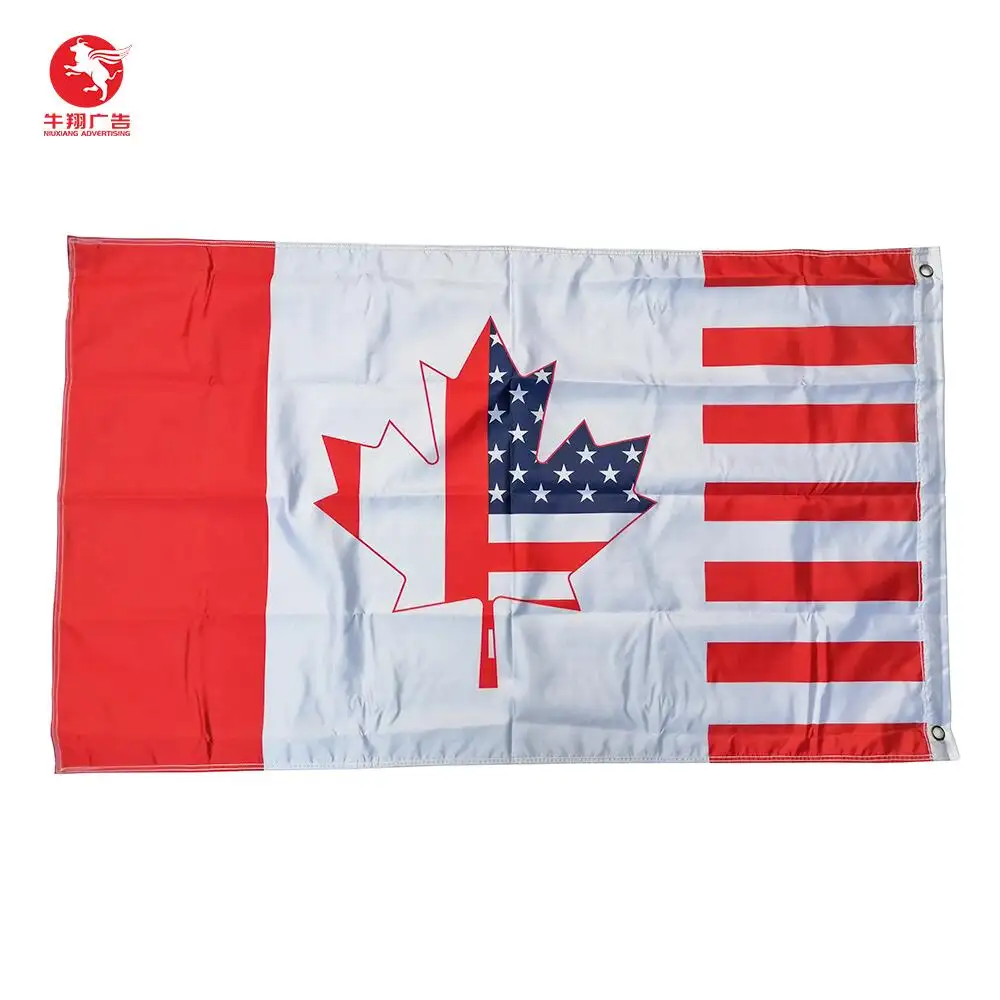 Prix d'usine tous les pays Sublimation Polyester affichage extérieur drapeaux américains 3X5 drapeau personnalisé Double face imprimé