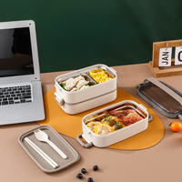 Boîte à lunch en acier inoxydable 304, simple/double/triple couche, isolation thermique, boîte à lunch portable