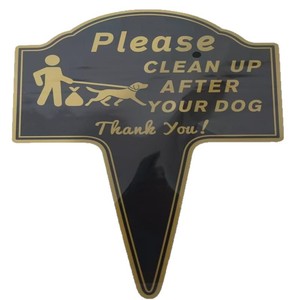 HAPPYJACK Fornisce Cartelli di Avvertimento per Passeggiate con Cani, Divieto di Deposito di Escrementi e Urina, Targa in Alluminio Bifacciale Verniciata a Forno - Product Image 5