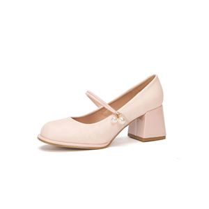 Elegant <b>Soft</b> Leather Mary Jane <b>Shoes</b> for Women Block Heel Patterned Bridesmaid Wedding Pumps Fairy Style Dress <b>Shoes</b> - Product Image 6