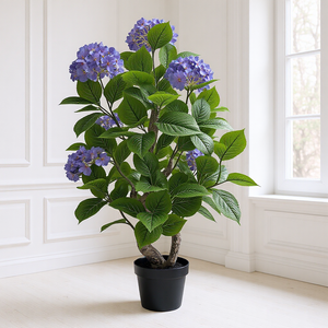 Yapay <span class=keywords><strong>Ortanca</strong></span> Yeşil Bitki Saksıda Çiçek <span class=keywords><strong>Ağacı</strong></span> Dekoratif Parça Oturma Odası Toptan Satış - Product Image 1