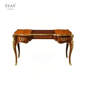 שולחן מנהלים יוקרתי מדגם EKAR Marquis |   שולחן כתיבה אנגלי סִגְנוֹן מגולף בעבודת יד |   ריהוט משרדי יוקרתי - Product Image 1