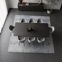 Tapis moderne 3D en polyester tissé Wilton, à poils hauts et bas de 12 mm, avec envers en jute naturel, pour hôtel de luxe et salon