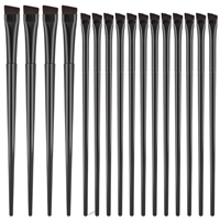 Ensemble de pinceaux de maquillage synthétiques angulaires pour sourcils et eye-liner, personnalisés et plats