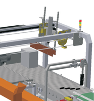 La machine entièrement automatique de palettiseur de machine d'empilage de position basse de portique pour l'empilage de sacs de cartons de palettes