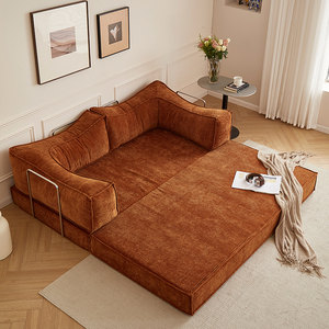 أريكة سرير Teddy بتصميم ريترو قابلة للطي ومزدوجة الاستخدام بنمط خليط الألوان، وحدة ضغط لغرفة المعيشة - Product Image 2