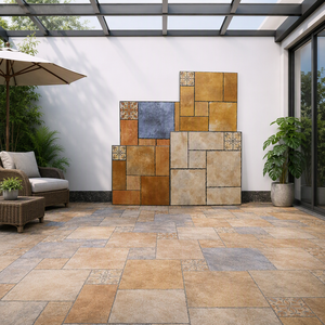 Baldosas de Cerámica para Patio, Estilo Campestre Chino, Antideslizantes, Mate, 500x500 600x600, para Jardín y <span class=keywords><strong>Terraza</strong></span> - Product Image 2