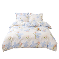 Vente en gros de draps de lit personnalisés en coton 100% - Ensemble de literie 4 pièces - Housse de couette - Taille King Size - Taille Queen Size - Taille Full - Super doux - Luxe