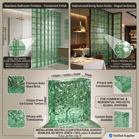 Briques de verre solides à motif de glace colorées sur mesure, blocs de cristal architecturaux faits à la main pour les murs intérieurs et extérieurs de salles de bain et cuisines