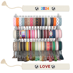 Equipo Deportes Fútbol juego día escuela <span class=keywords><strong>pulseras</strong></span> personalizadas DIY letra bordada tela pulsera hombres mujeres - Product Image 3